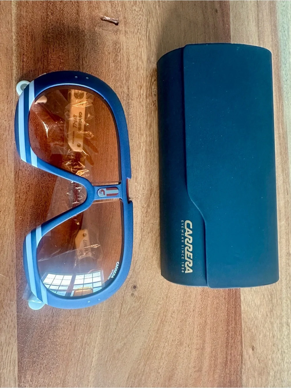 Carrera Men’s Blue Frame Sunglasses with Amber Lenses